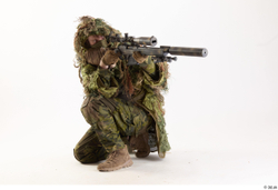 Whole Body Weapons-Rifle Man Pose with machine rifle White Army Athletic Bearded Studio photo references